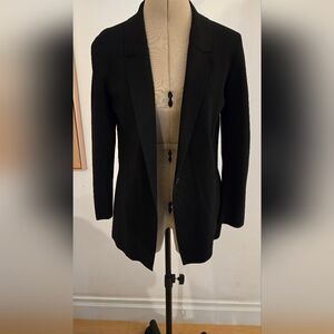 MM LaFleur Black One-button Single Breasted Jardigan Blazer